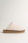 Minnetonka Cerise Faux Fur Slipper In Beige