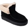 Minnetonka Chandra Faux Shearling Lined Bootie In Black