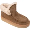 Minnetonka Chandra Faux Shearling Lined Bootie In Brown