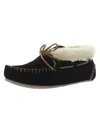 Minnetonka Chrissy Womens Suede Slippers Moccasins In Black