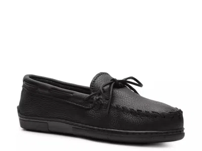 Minnetonka Classic Moosehide Loafer In Black