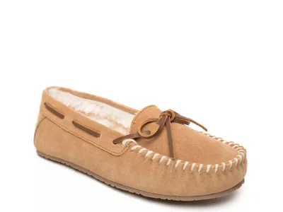 Minnetonka Comfy Moccasin Slipper In Brown