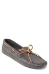Minnetonka Double Bottom Softsole Slipper In Gray
