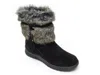 Minnetonka Everett Womens Suede Water Resistant Winter Boots In Black