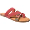 Minnetonka Faribee Slide Sandal In Hot Pink Multi