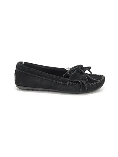 Pre-owned Minnetonka Flats In Black