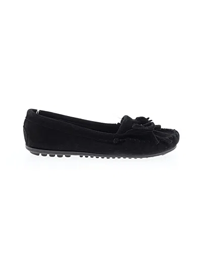 Pre-owned Minnetonka Flats In Black