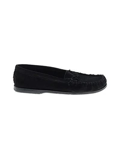 Pre-owned Minnetonka Flats In Black