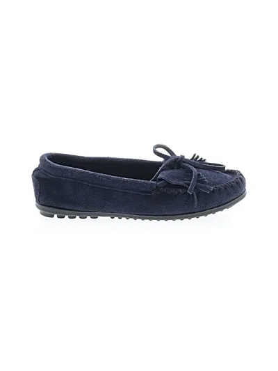 Pre-owned Minnetonka Flats In Blue