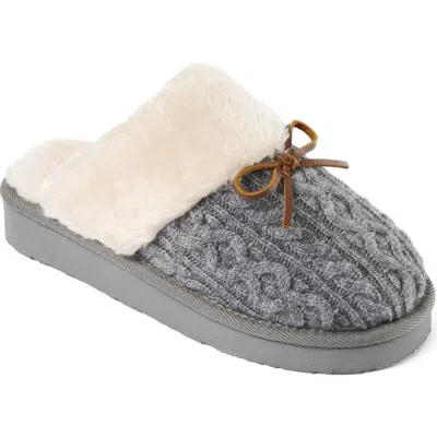 MINNETONKA MINNETONKA FLURRY FAUX FUR TRIM SCUFF SLIPPER
