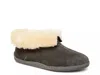 Minnetonka Foldable Collar Boot Slipper In Gray