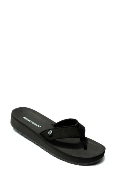 Minnetonka Hedy 2.0 Flip Flop In Black Solid