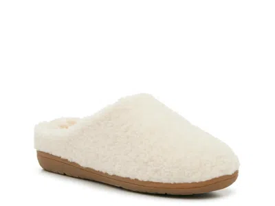 Minnetonka Hideaway Clog Slipper In White