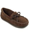 Minnetonka Little & Big Boys Slip-on Moc In Dark Brown