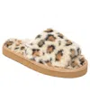 Minnetonka Little Girls Lyla Faux Fur Slide Slippers In Cream Leopard Print