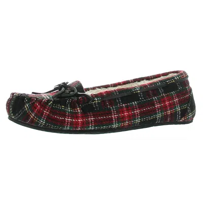 Minnetonka Lodge Trapper Womens Plaid Comfy Moccasin Slippers In Multi