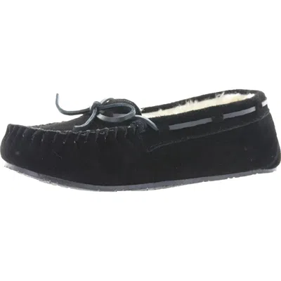 Minnetonka Lodge Trapper Womens Suede Moccasins In Multi