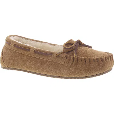 Minnetonka Lodge Trapper Womens Suede Slip On Moccasins In Multi