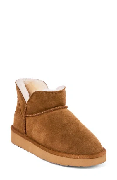 Minnetonka Mavie Faux Fur Bootie In Brown