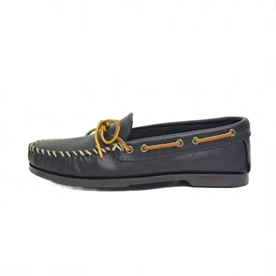 Minnetonka Men's Camp Moccasins In Black In Gray