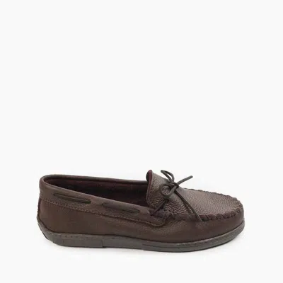 Minnetonka Men's Moosehide Classic Moccasin In Chocolate