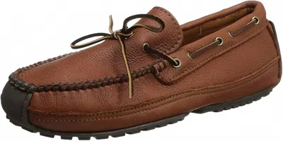 Minnetonka Men's Moosehide Weekend Moccasin In Brown