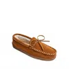 Minnetonka Men's Pile Lined Hardsole Moccasins In Brown In Multi
