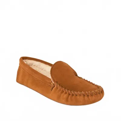 Minnetonka Men's Pile Lined Softsole Shoes In Brown