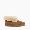Minnetonka Men's Sheepskin Moccasin Ankle Boot In Tan