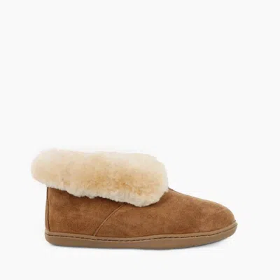 Minnetonka Men's Sheepskin Moccasin Ankle Boot In Tan