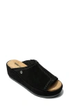 Minnetonka Paislee Wedge Sandal In Black