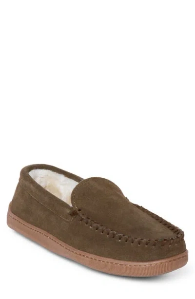 Minnetonka Pile Lined Hardsole Venetian Slipper In Brown