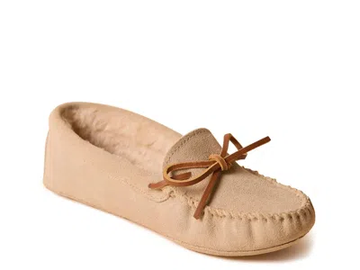 Minnetonka Pile Lined Softsole Slipper In Brown