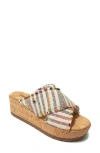 Minnetonka Posey Wedge Sandal In Fiesta Stripe