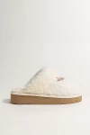 Minnetonka Reindeer Scuff Slippers In Beige