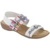 MINNETONKA SABINE WOMENS LEATHER SLIP ON WEDGE SANDALS