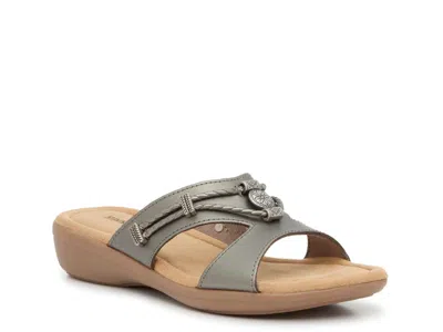 Minnetonka Silverslide Sandal In Gray