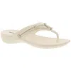 Minnetonka Silverthorne Prism Womens Thong Slip On Flip-flops In White
