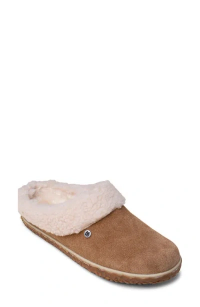 Minnetonka Spruce Faux Fur Slipper In Brown