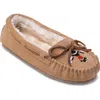 Minnetonka Thunderbird Animikii Faux Fur Lined Slipper In Brown