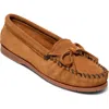Minnetonka Tie Slipper In Brown