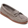 Minnetonka Tie Slipper In Grey