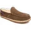 Minnetonka Tilden Faux Shearling Lined Slipper In Brown