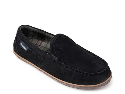 Minnetonka Tilden Moccasin Slipper In Black