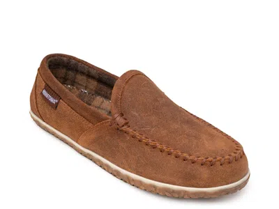 Minnetonka Tilden Moccasin Slipper In Brown