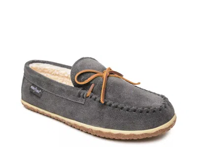 Minnetonka Tomm Moccasin Slipper In Gray