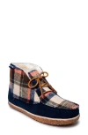 Minnetonka Torrey Faux Fur Lined Slipper Bootie In Dark Navy Multi