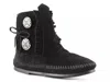 Minnetonka Two-button Hardsole Bootie In Black
