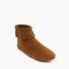 Minnetonka Women's Back Zip Softsole Boot In Brown
