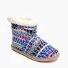 Minnetonka Betty Faux Fur Lined Slipper Bootie In Multi